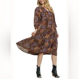 Umgee Isla Tiered Boho Midi Dress